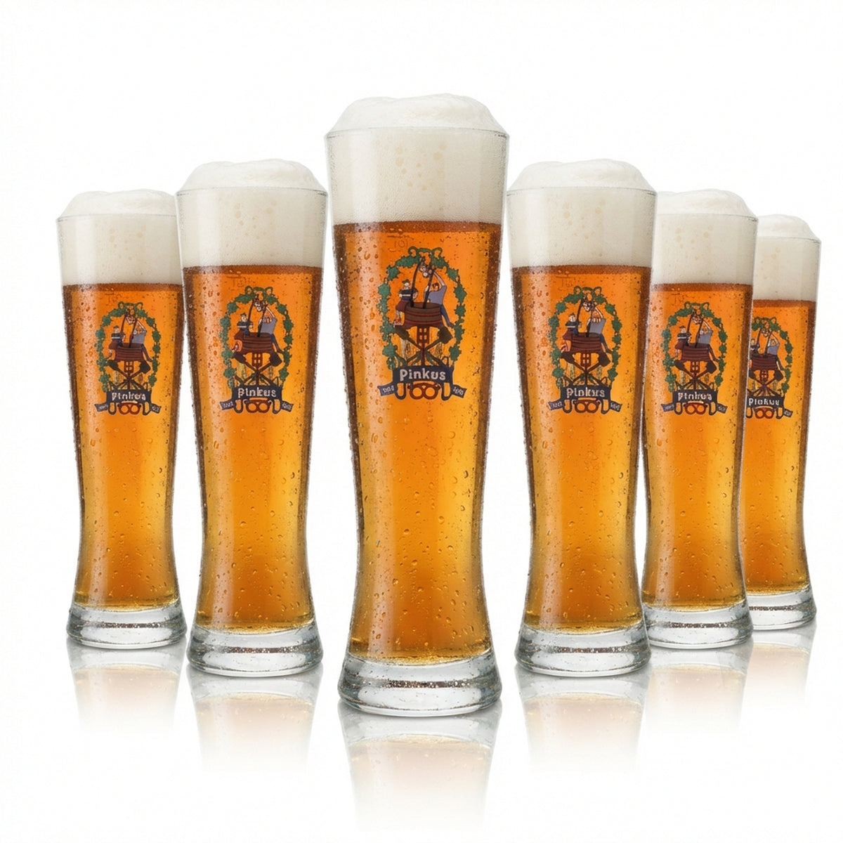 6 bicchieri da birra Pinkus Weizen da 0,5 l