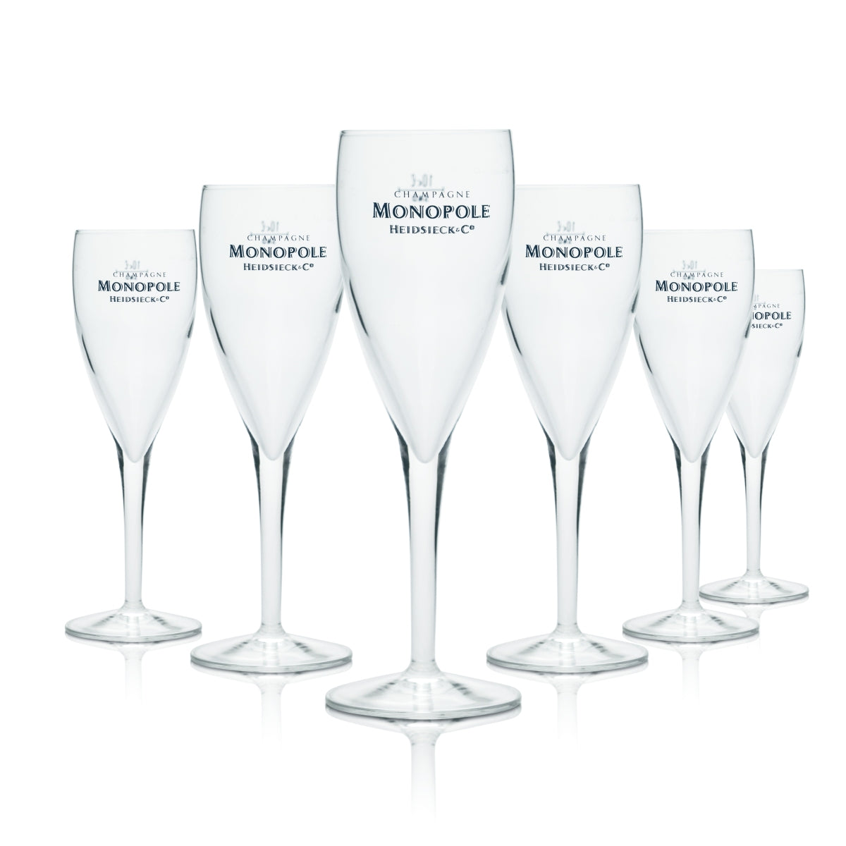 6 bicchieri da champagne Piper-Heidsieck 160 ml flûte calice Monopole Sekt Secco