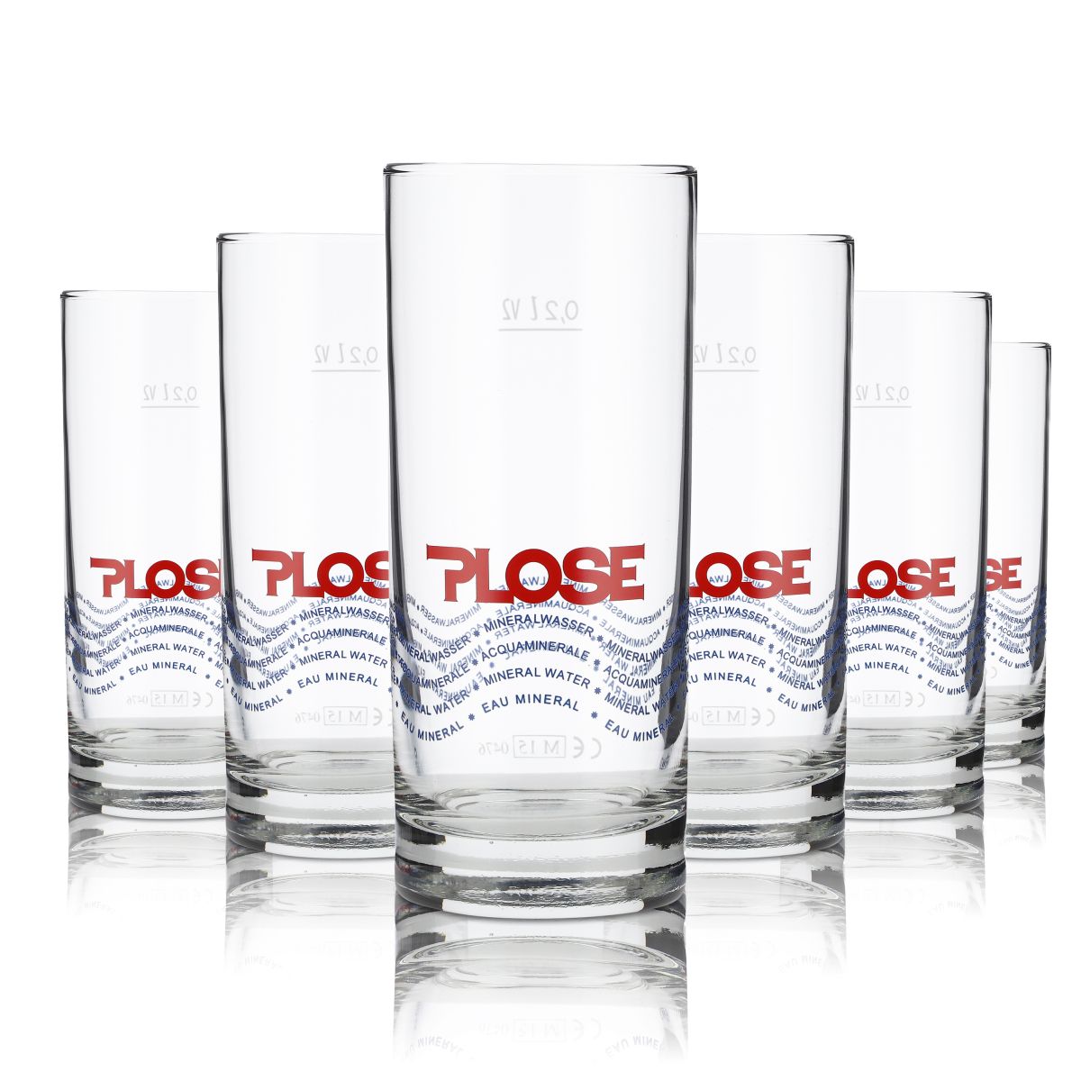 6 bicchieri Plose 0,2 l acqua minerale bicchieri tumbler set bicchieri frizzanti