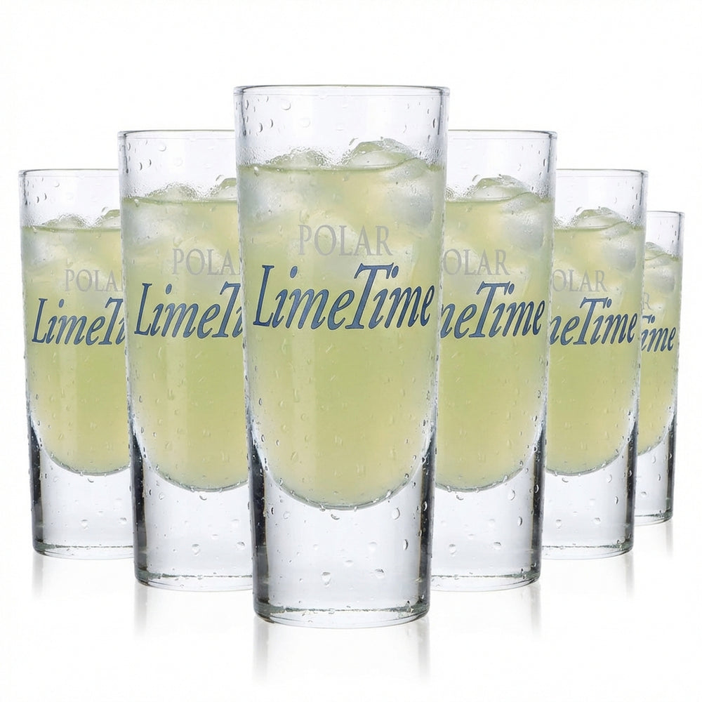 6 bicchieri da vodka Polar Vodka 2 cl/4 cl Bicchiere da long drink "Lime Time" Rastal