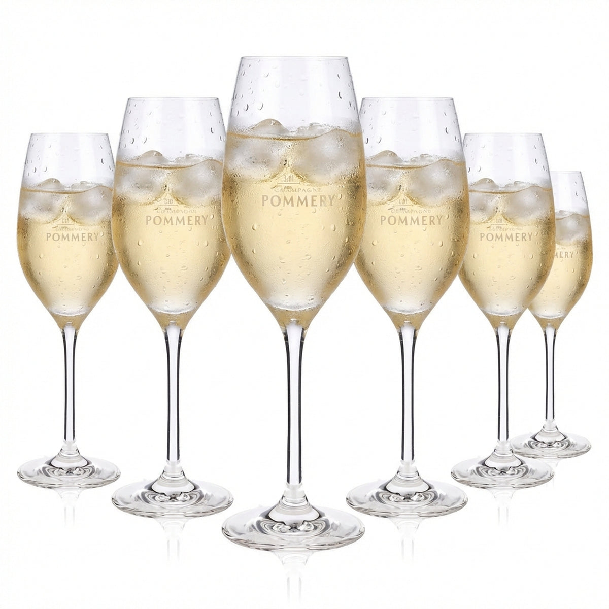 6 bicchieri da champagne Pommery Flöte, versione lunga