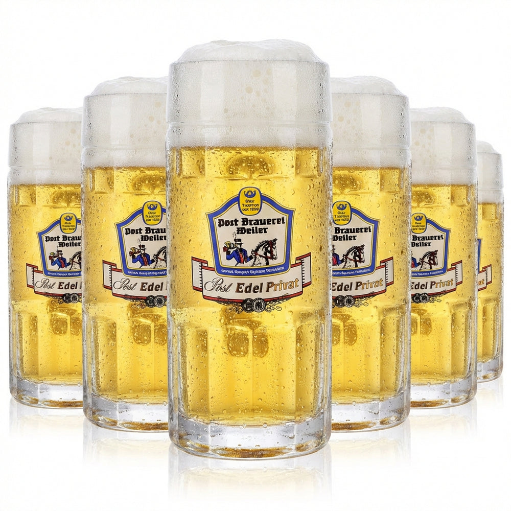 6x Birrificio Post Weiler Bicchiere da birra Bicchiere da birra 0,5 l Rastal Falkenstein