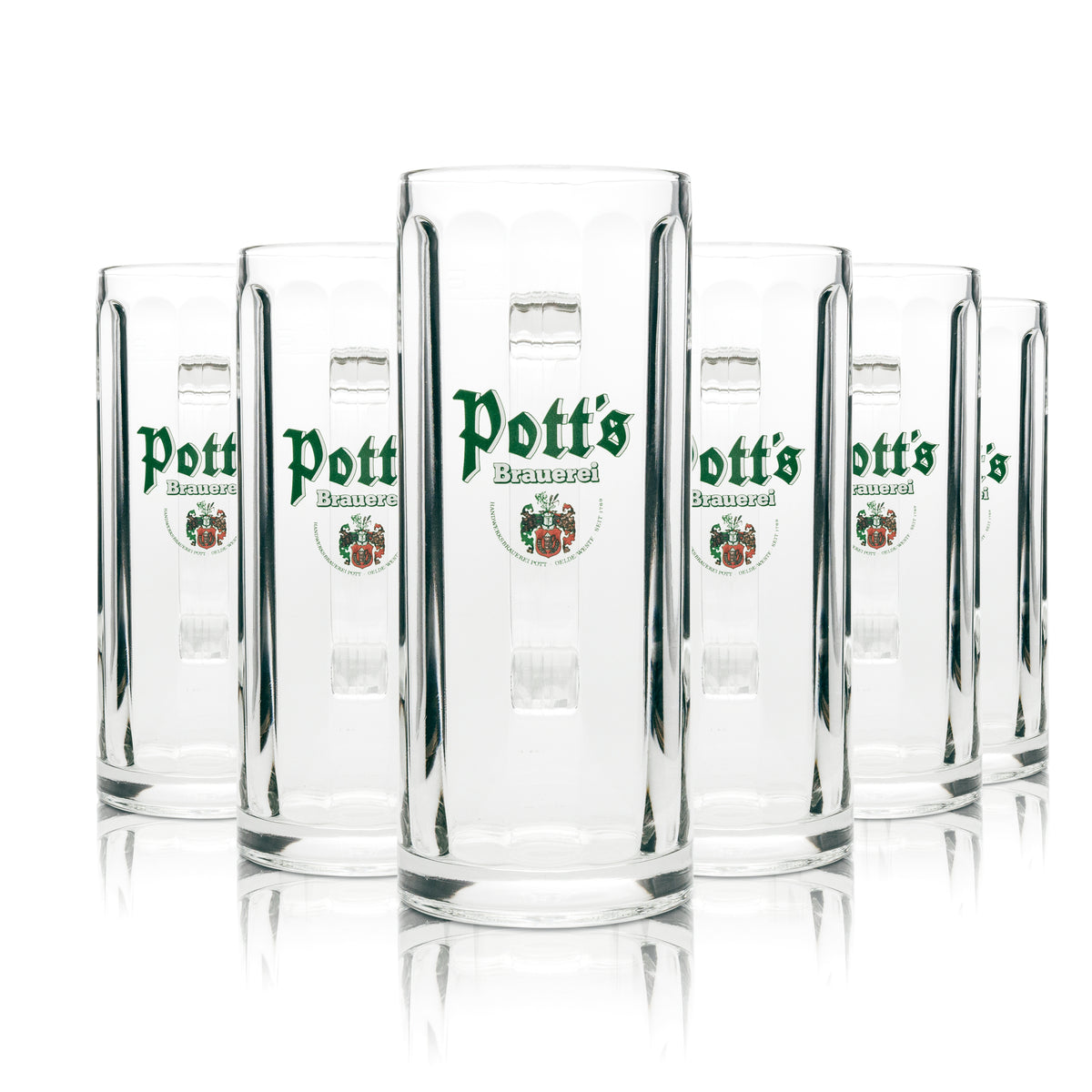 6 bicchieri da birra Potts 0,5 l, boccale scanalato Rastal – Vista 4