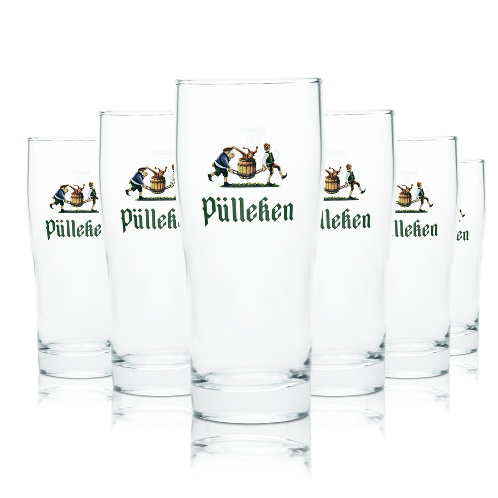 6 bicchieri Pülleken in vetro da 0,3 l, bicchieri da birra, coppa, boccale, birra chiara Brewhouse Veltins