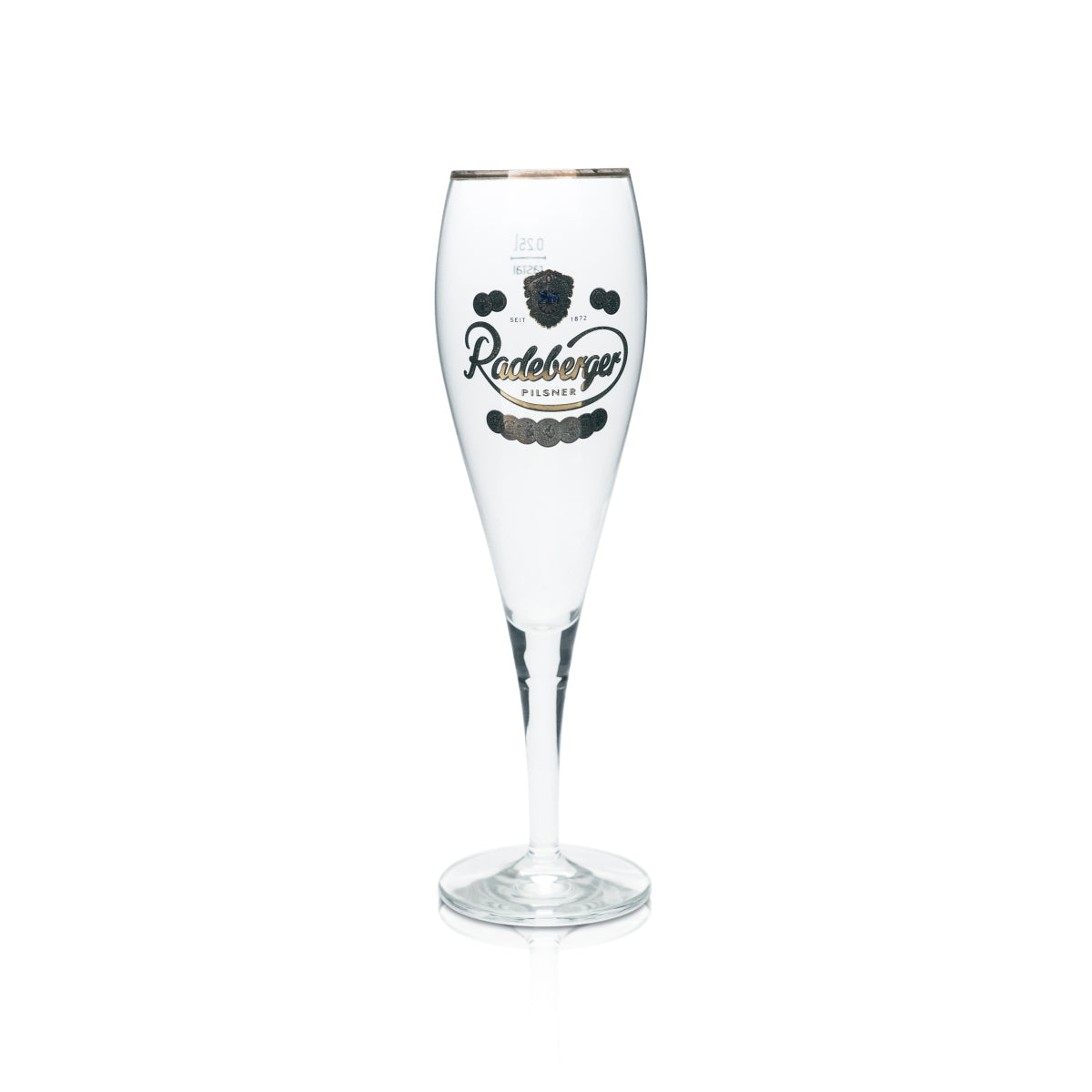 6 bicchieri da birra Radeberger 0,25 l, forma a tulipano con bordo in rame, bicchieri da bar, birra chiara – Vista 2
