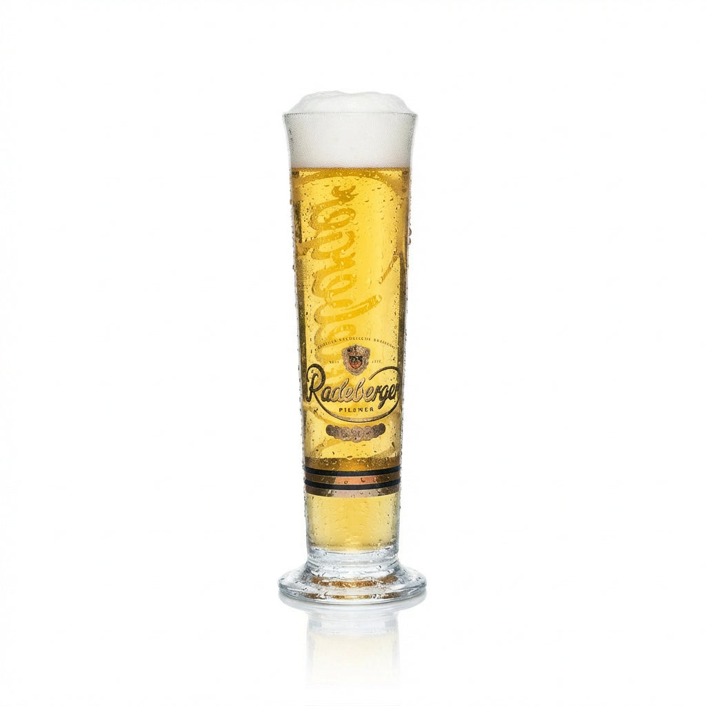 6 bicchieri da birra Radeberger 0,3 l, forma a tulipano, con scena birraria, per birra chiara, per la ristorazione – Vista 2