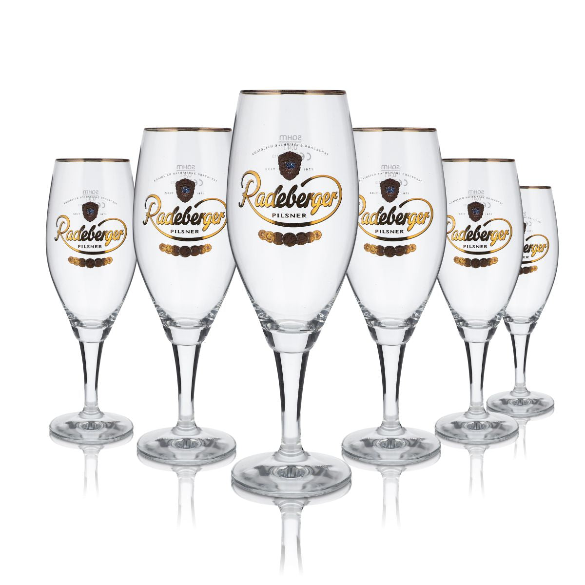 6 bicchieri Radeberger da 0,4 l Bicchieri da birra Pilsener Bicchieri a calice Bicchieri da birra Set Birrificio