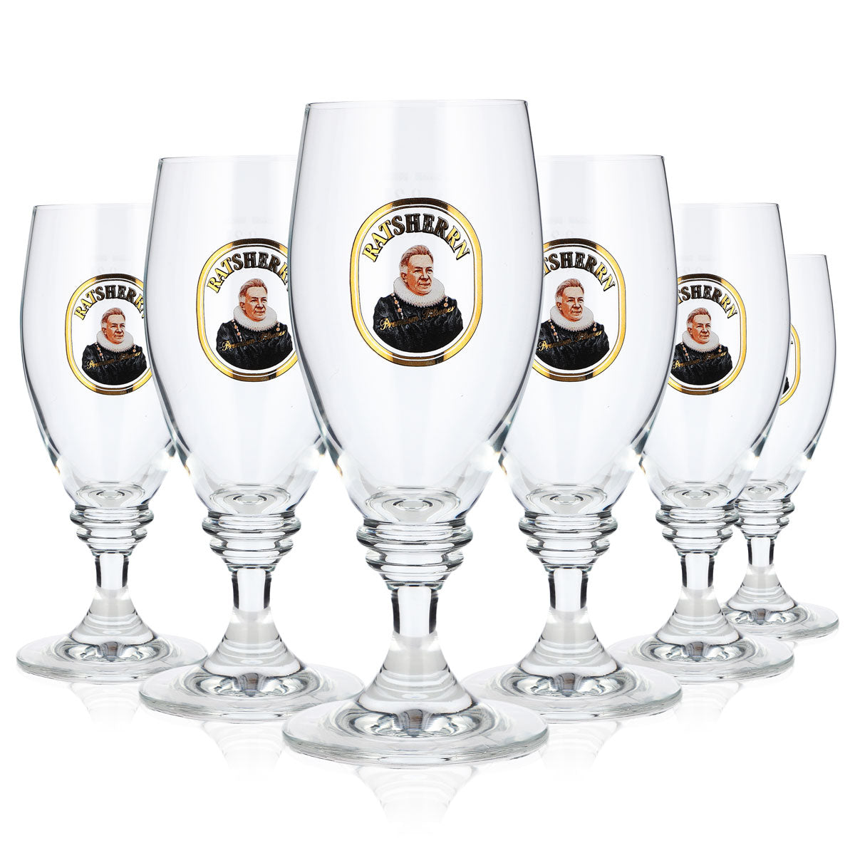 6 bicchieri da birra "Ratsherrn" da 0,2 l, a forma di coppa a tulipano, Deister Ritzenhoff Cristal (set da 6)