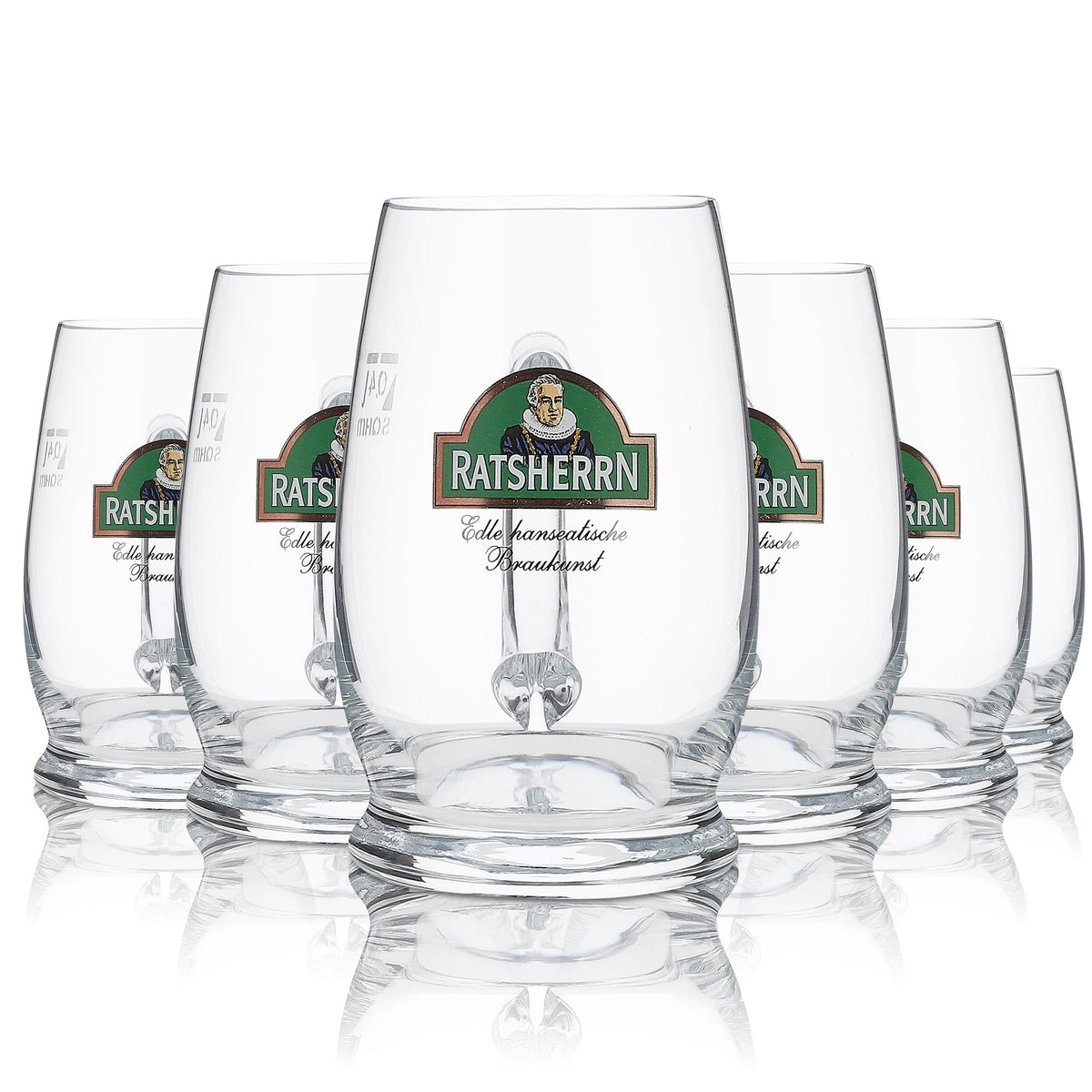 6 bicchieri Ratsherrn da 0,4 l Set di boccali da birra, boccali, bicchieri da birra, birrificio, ristorazione, rovere – Vista 6