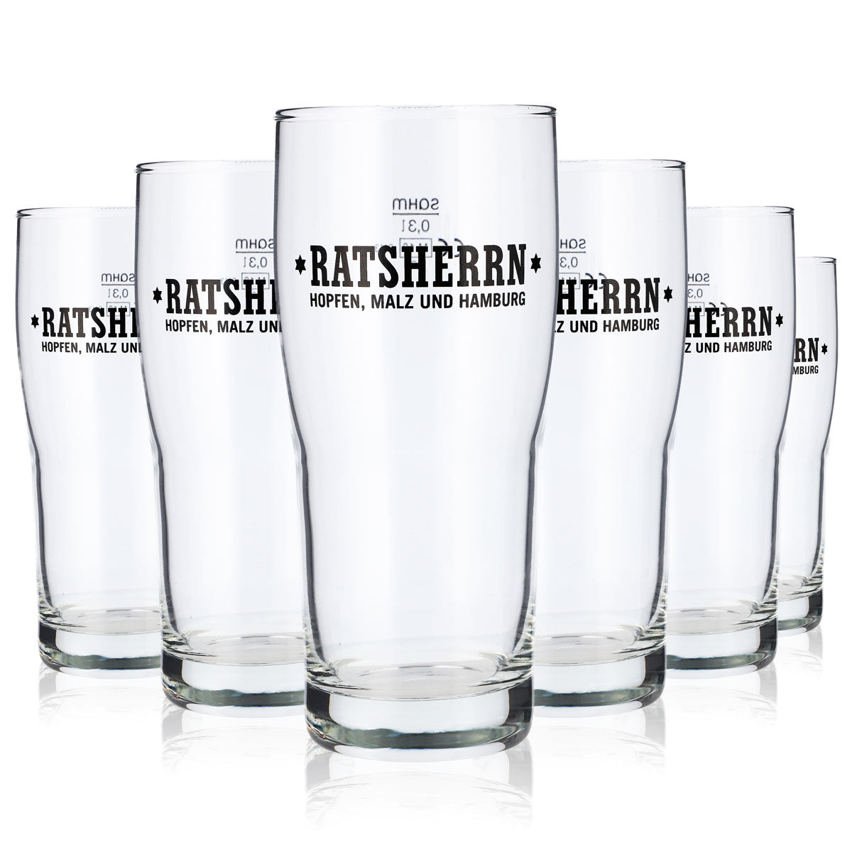 6 bicchieri da birra Ratsherrn Pils da 0,3 l Bicchieri da birra "Brewhouse" Bicchieri esclusivi – Vista 5