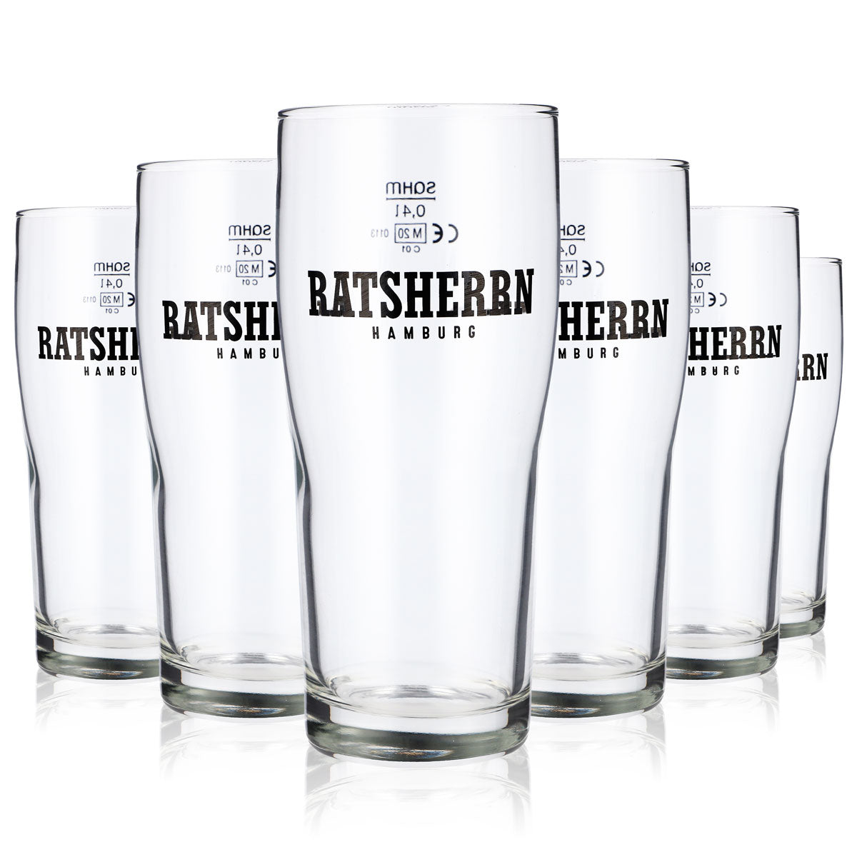 6 bicchieri da birra Ratsherrn Pils da 0,4 l Bicchieri da birra "Brewhouse" Bicchieri esclusivi – Vista 5