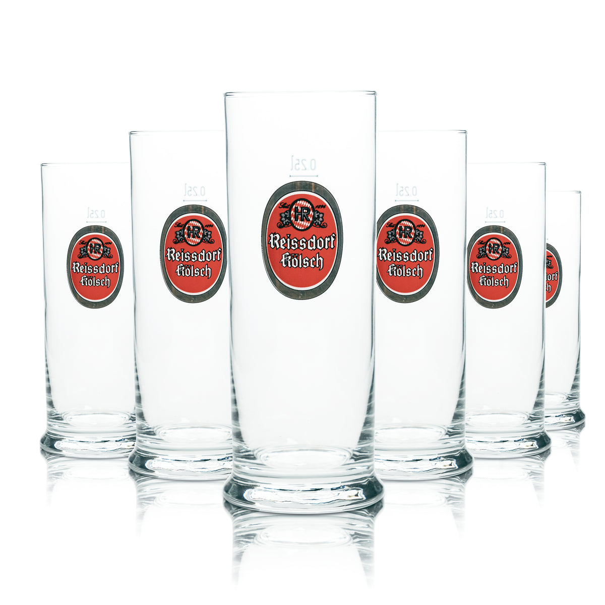 6 bicchieri da birra Reissdorf 0,25 l Kölsch Stange Bicchieri da birra Colonia Kölschglas Birrificio – Vista 4
