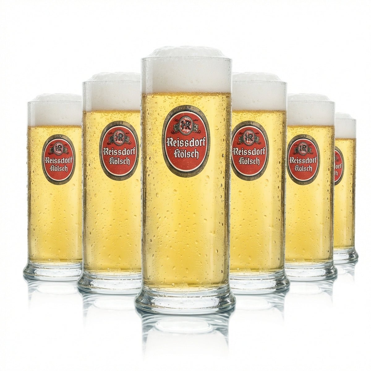 6 bicchieri da birra Reissdorf 0,3 l Kölsch Stange Bicchieri da birra Colonia Kölschglas Birrificio