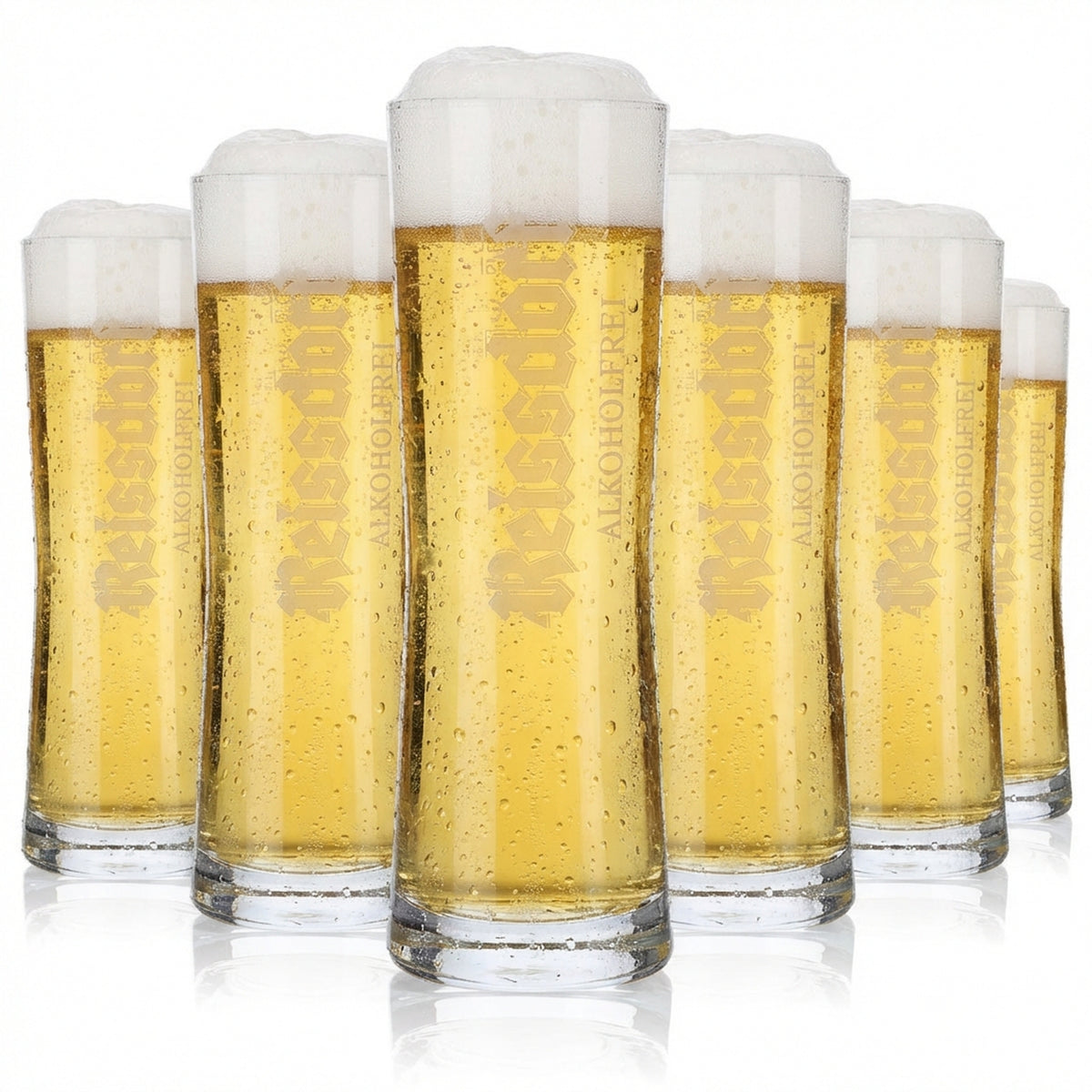 6 bicchieri da birra Reissdorf analcolica 0,25 bicchieri tazza logo satinato stanghetta