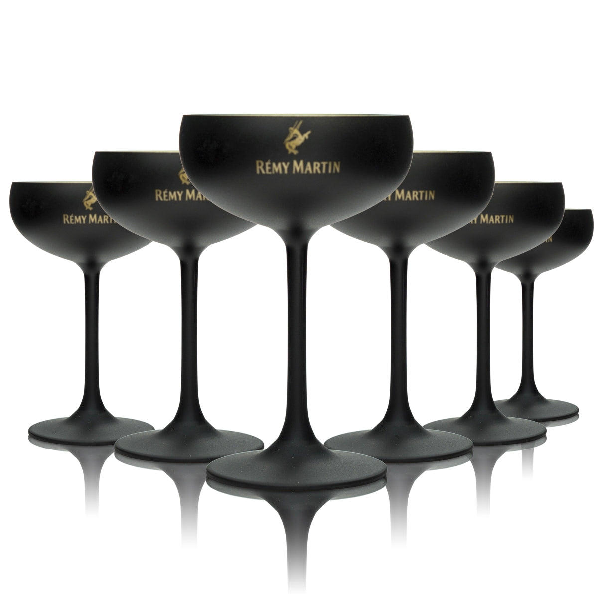 6 bicchieri da cocktail Remy Martin Cognac, nero opaco, 0,1 l, bicchieri da Martini Coupette