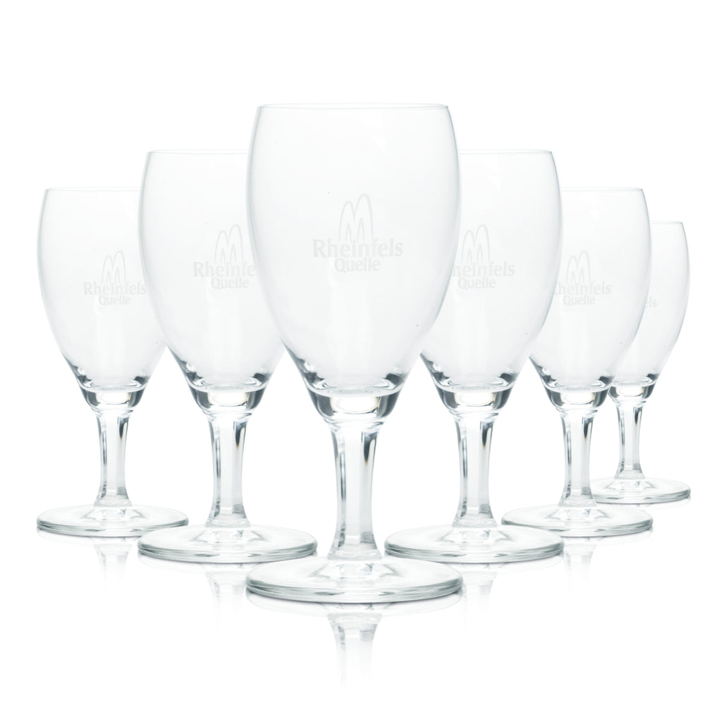 6 bicchieri da acqua Rheinfels Quelle 0,19 l calice coppa bicchieri da acqua minerale frizzante