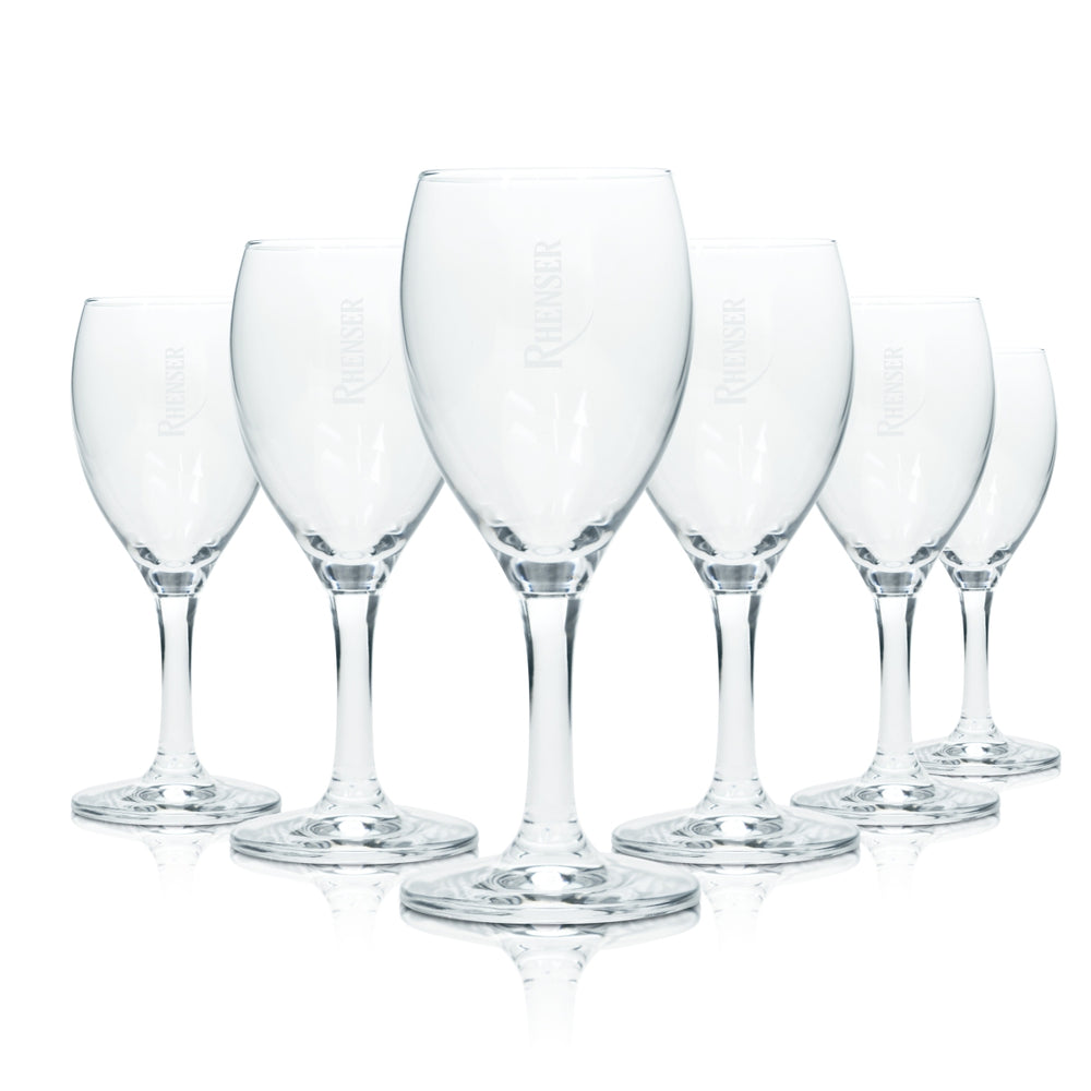 6 bicchieri Rhenser da 0,1 l, calice, flûte, tulipano, coppa, bicchieri per acqua minerale, soda, bibite gassate