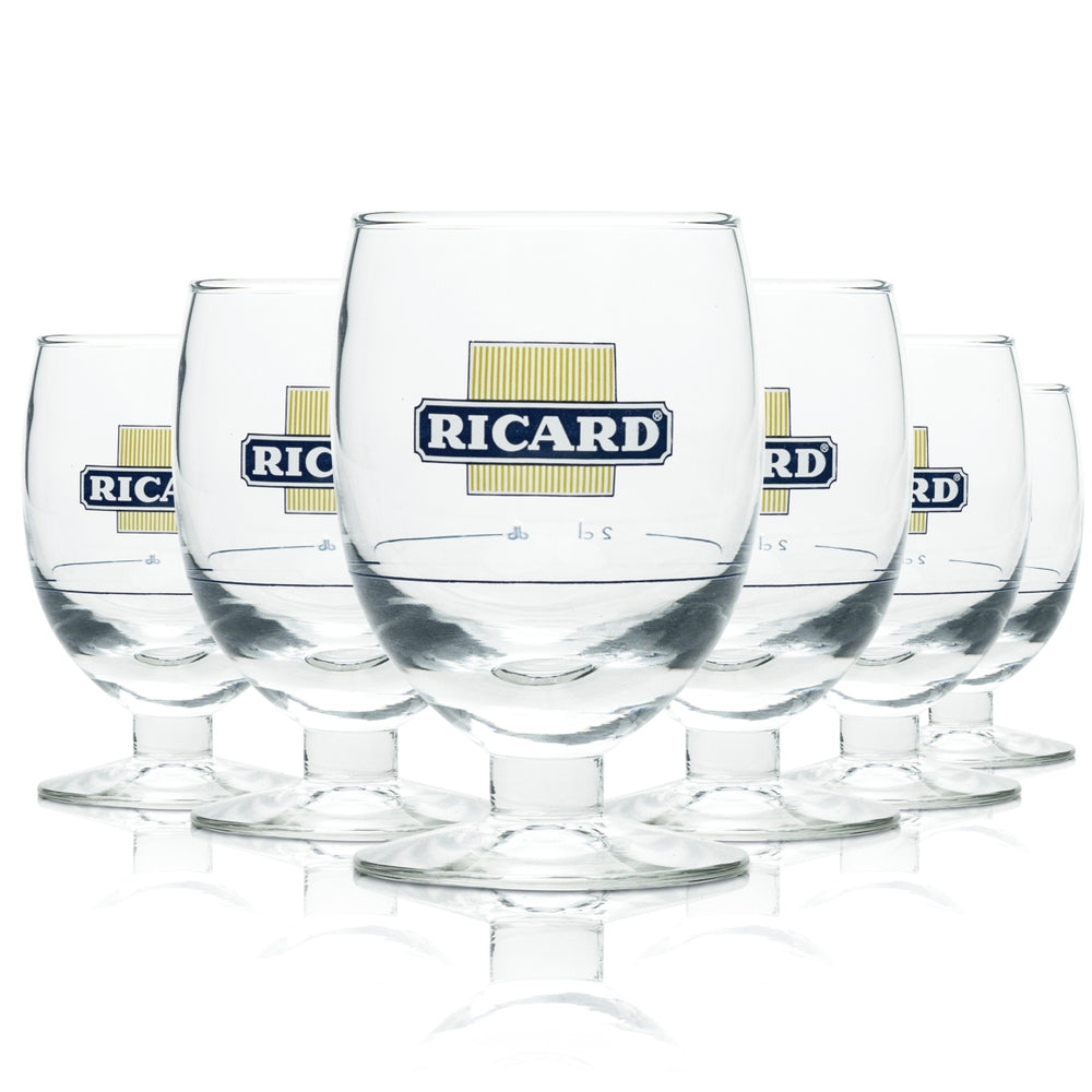 6 bicchieri da liquore Ricard Tulipano Retro Anice Pastis Bicchieri da degustazione Bar