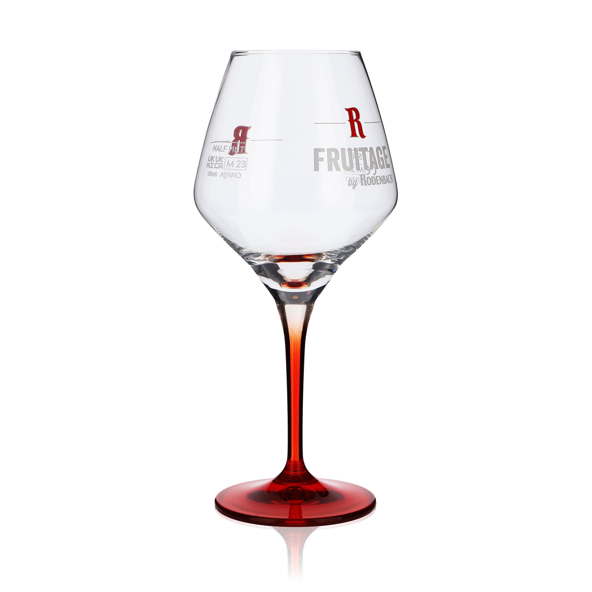 6 bicchieri da birra Rodenbach  0,25 l bicchiere a palloncino con stelo rosso Belgio "Fruitage" – Vista 3