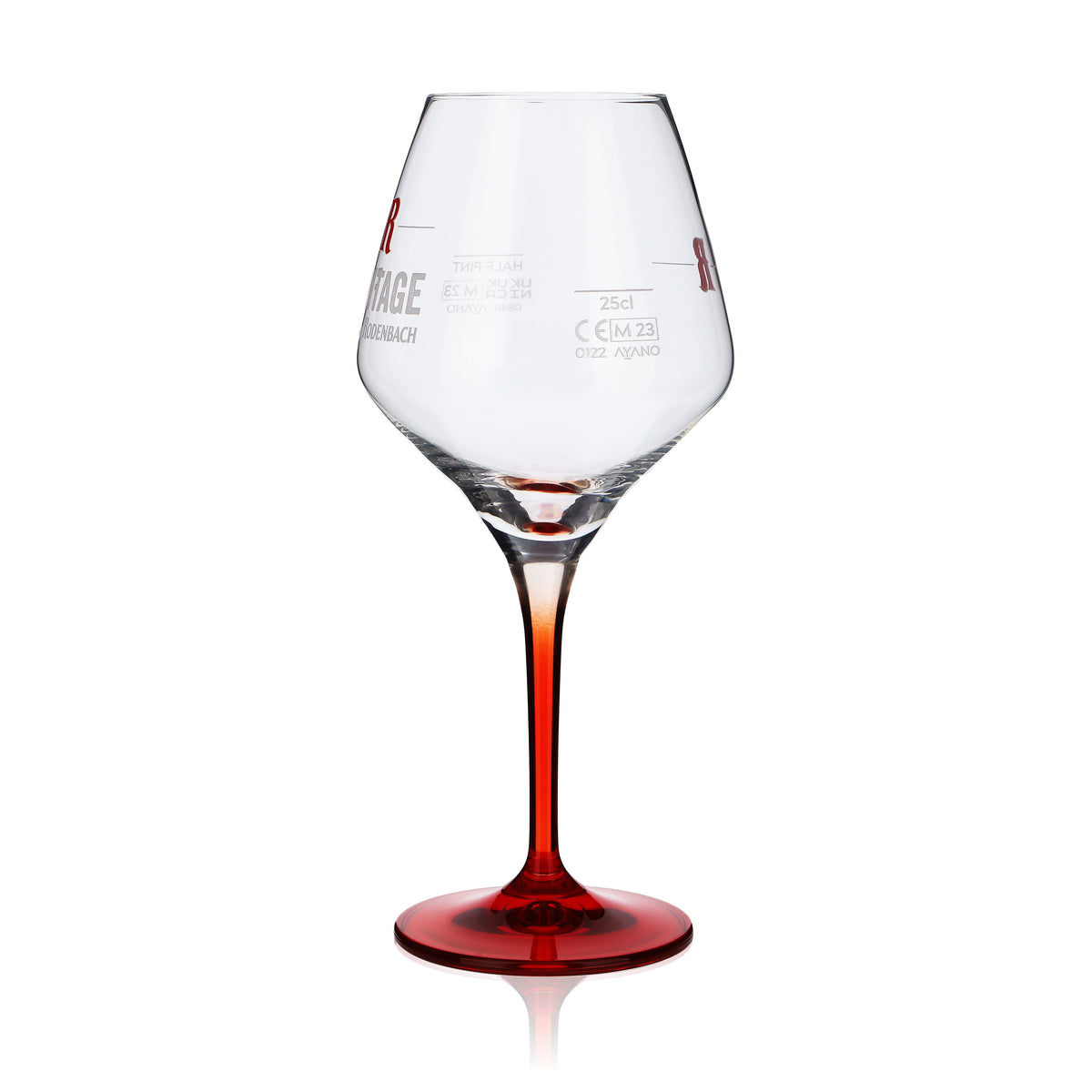 6 bicchieri da birra Rodenbach  0,25 l bicchiere a palloncino con stelo rosso Belgio "Fruitage" – Vista 6