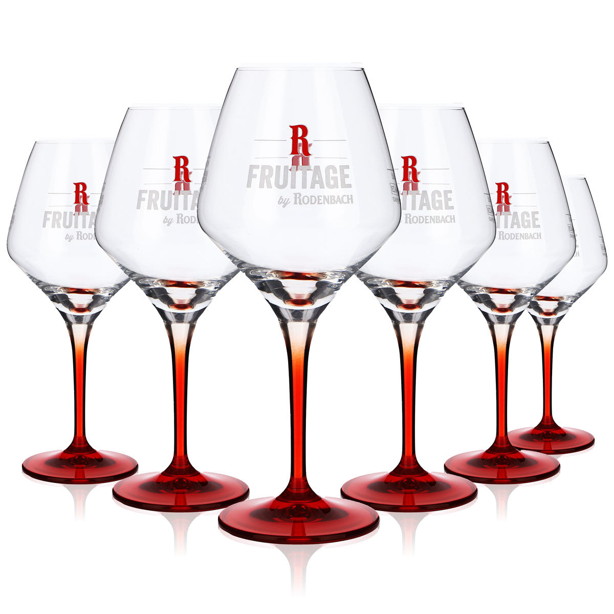 6 bicchieri da birra Rodenbach  0,25 l bicchiere a palloncino con stelo rosso Belgio "Fruitage" – Vista 7