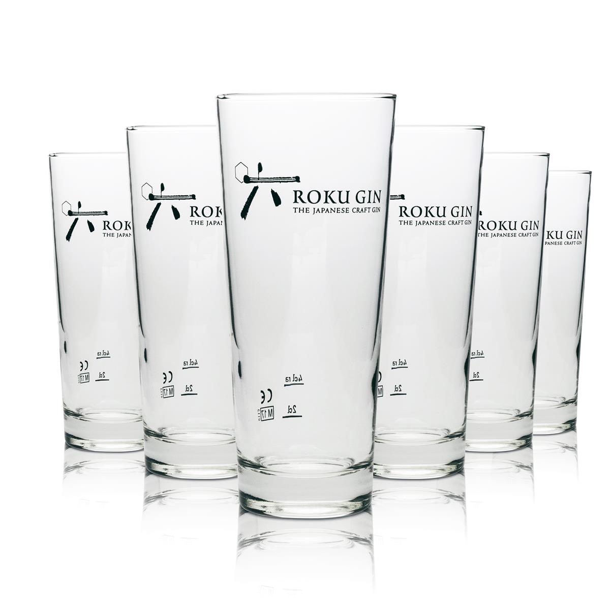 6 bicchieri da long drink Roku Gin da 0,3 l
