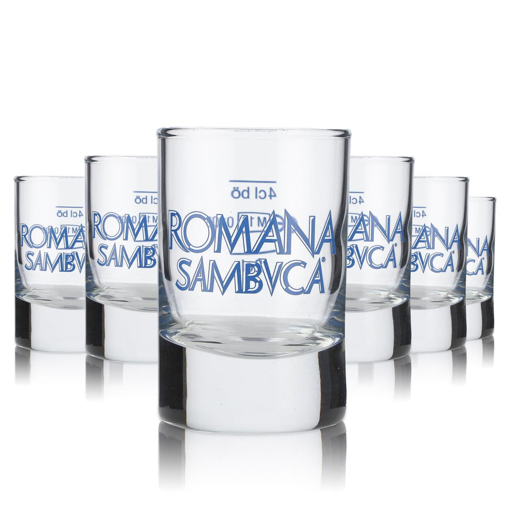 6 bicchierini Romana Sambuca 2 cl/4 cl bicchierini da shot Stamper Sambuca italiana