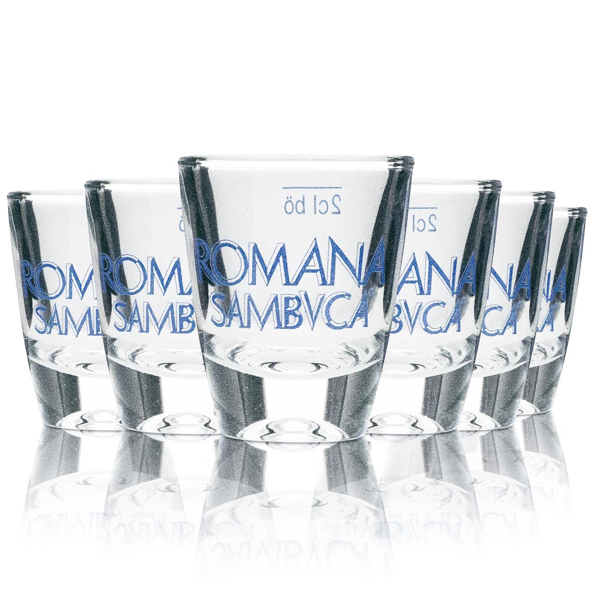 6 bicchierini di Sambuca Romana da 2 cl