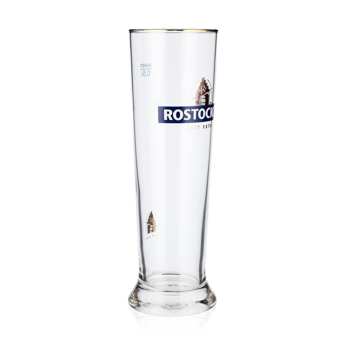 6 bicchieri da birra Rostocker Bier Glas da 0,5 l con bordo dorato – Vista 3