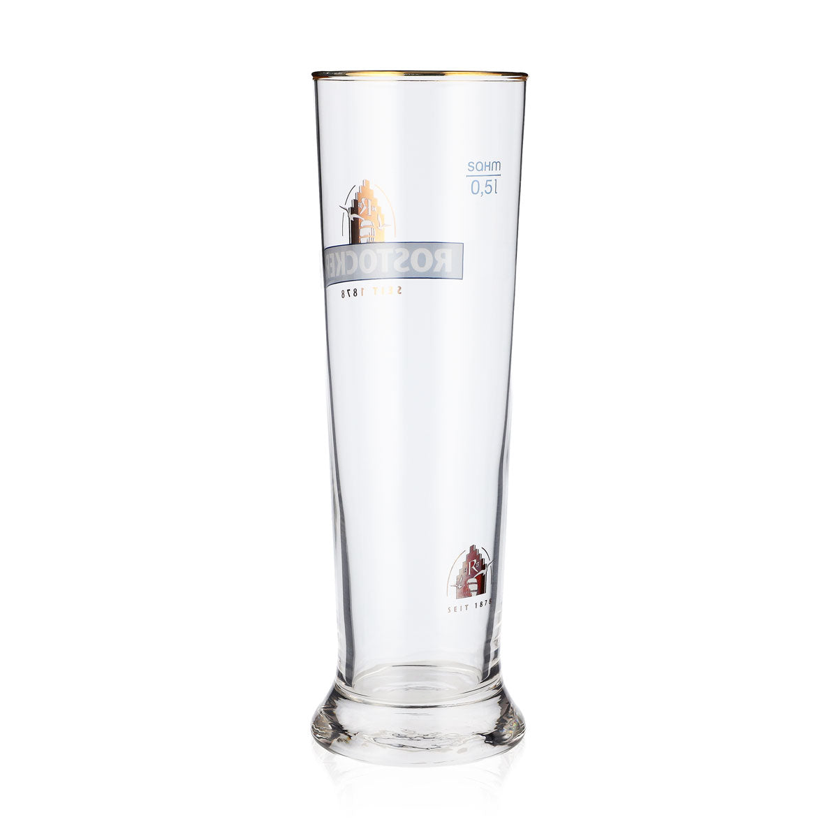 6 bicchieri da birra Rostocker Bier Glas da 0,5 l con bordo dorato – Vista 4
