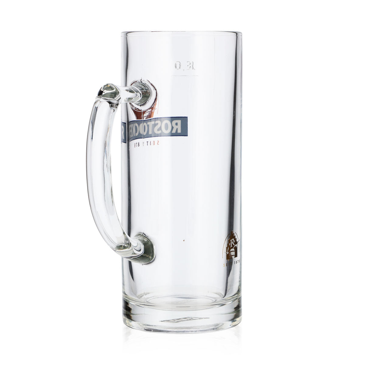6 bicchieri da birra Rostocker Bier Glas Bierseidel 0,3 l blu con logo dorato Rastal – Vista 5