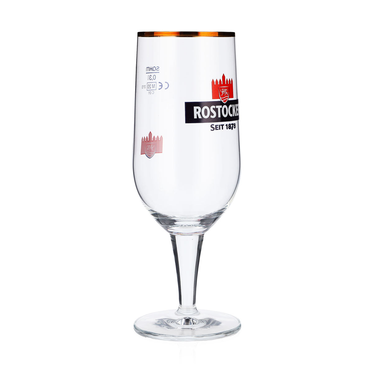 6 bicchieri da birra Rostocker da 0,3 l con bordo dorato Sahm Moritz – Vista 3