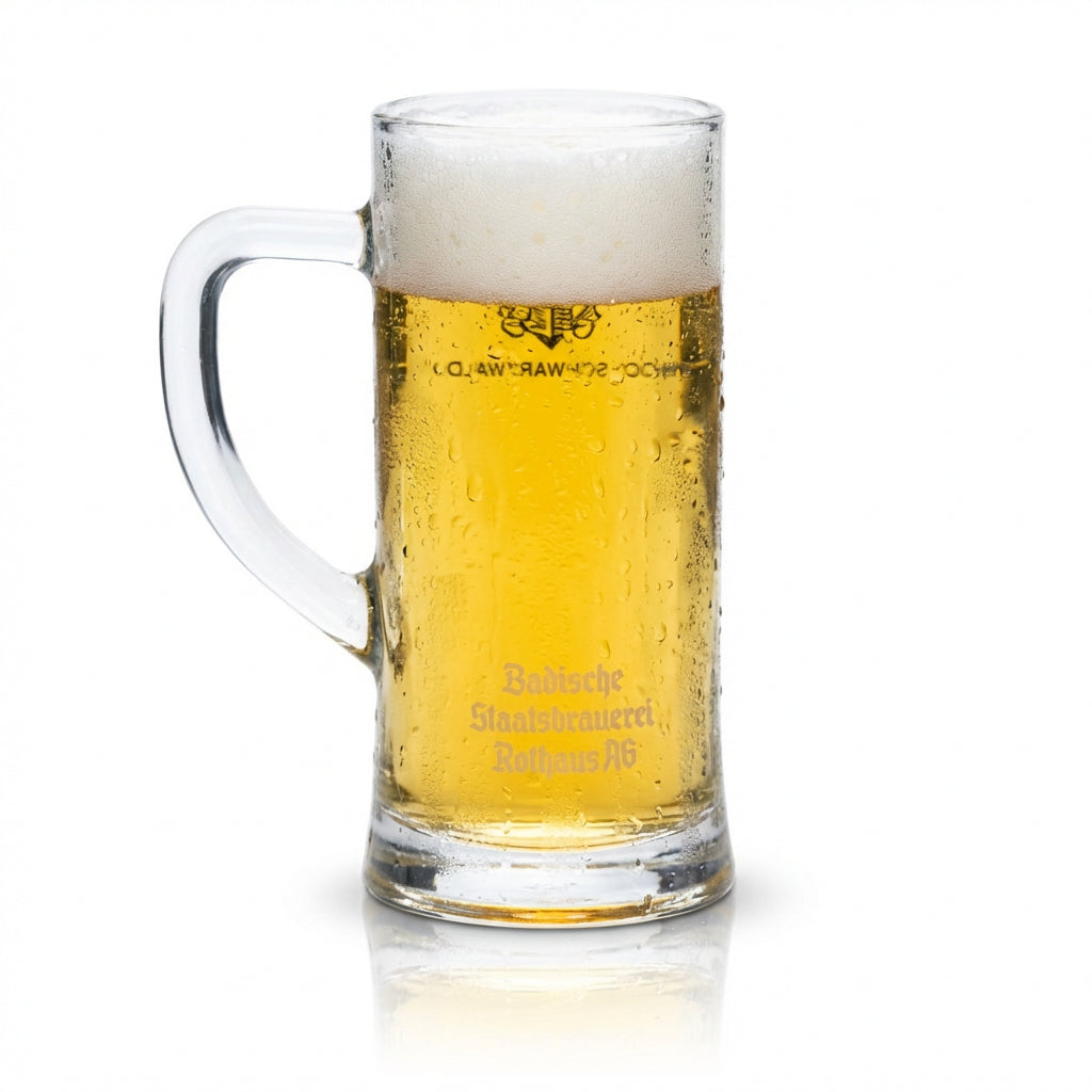 6 bicchieri da birra Rothaus da 0,5 l, boccale Badner Seidel, bicchieri da birra Pils Zäpfle Gastro – Vista 4