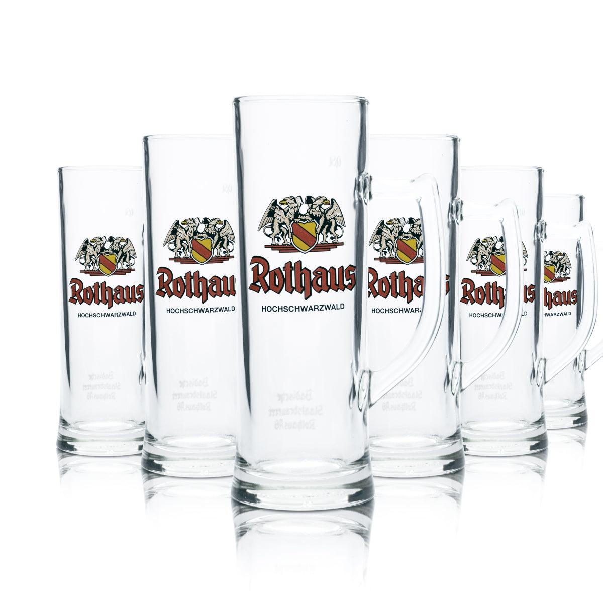 6 bicchieri da birra Rothaus da 0,5 l, boccale Badner Seidel, bicchieri da birra Pils Zäpfle Gastro – Vista 5