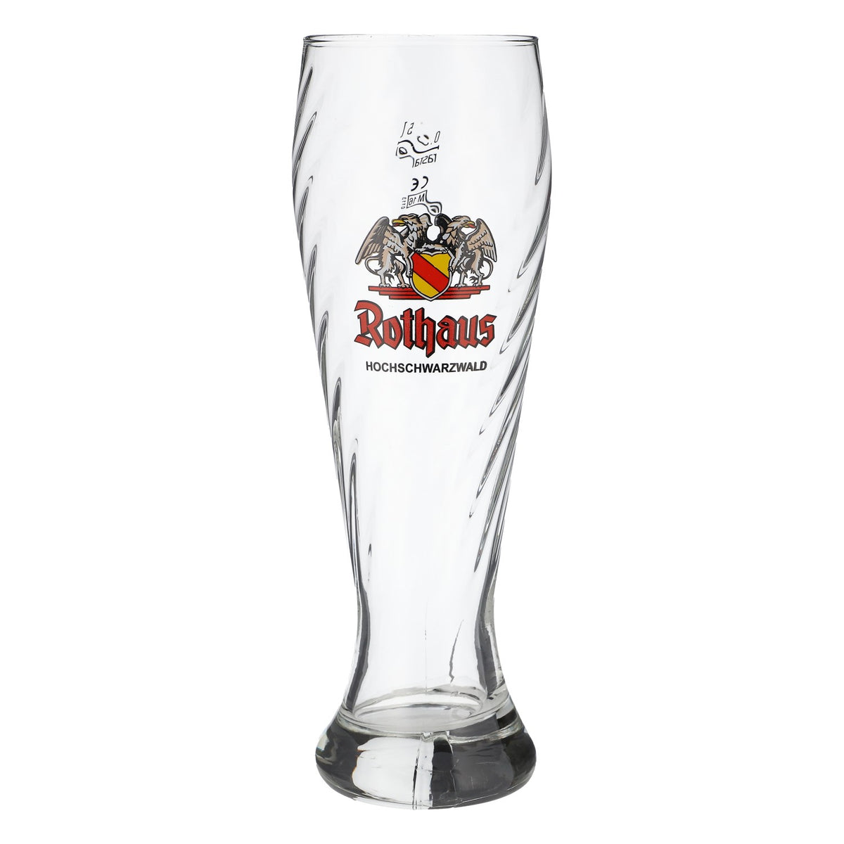 6 bicchieri da birra bianca Rothaus da 0,5 l con elegante profilo in rilievo, set calibrato per la ristorazione – Vista 2