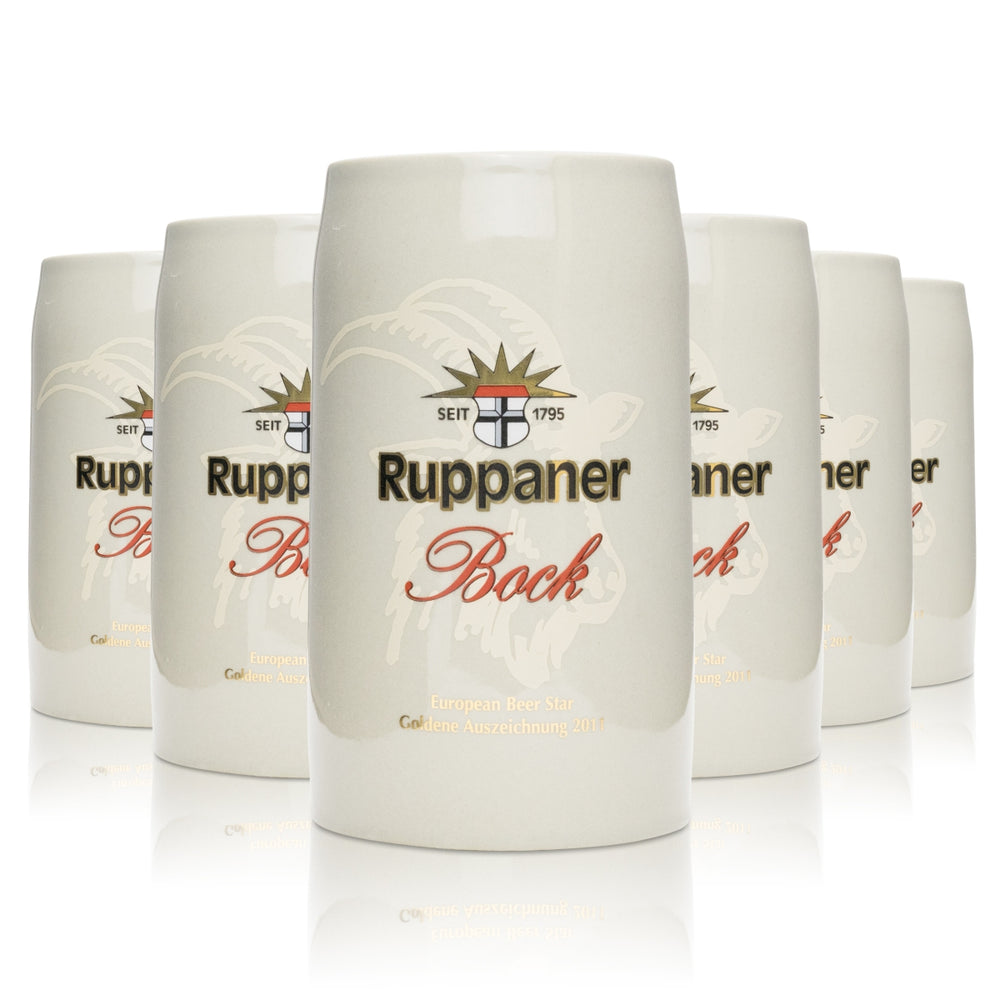 6 bicchieri da birra Ruppaner in porcellana 500 ml