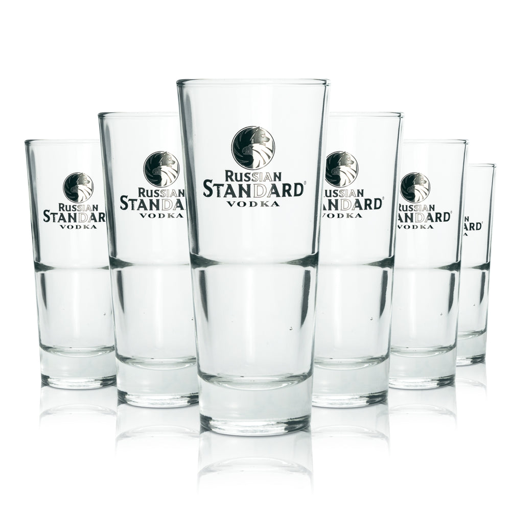 6 bicchieri Russian Standard da 0,3 l, bicchieri da cocktail e long drink, impilabili, per la ristorazione e i bar