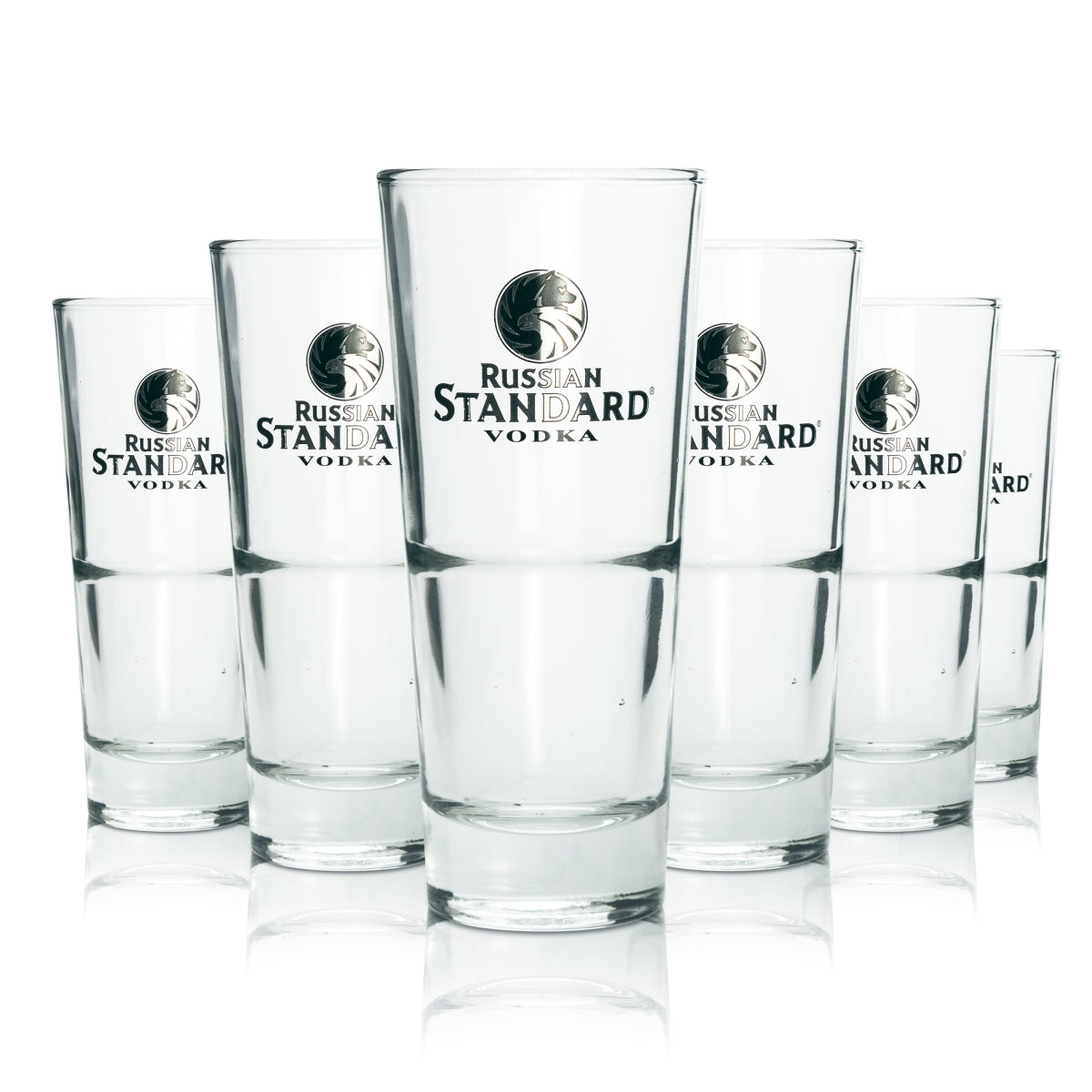 6 bicchieri Russian Standard da 0,3 l, bicchieri da cocktail e long drink, impilabili, per la ristorazione e i bar