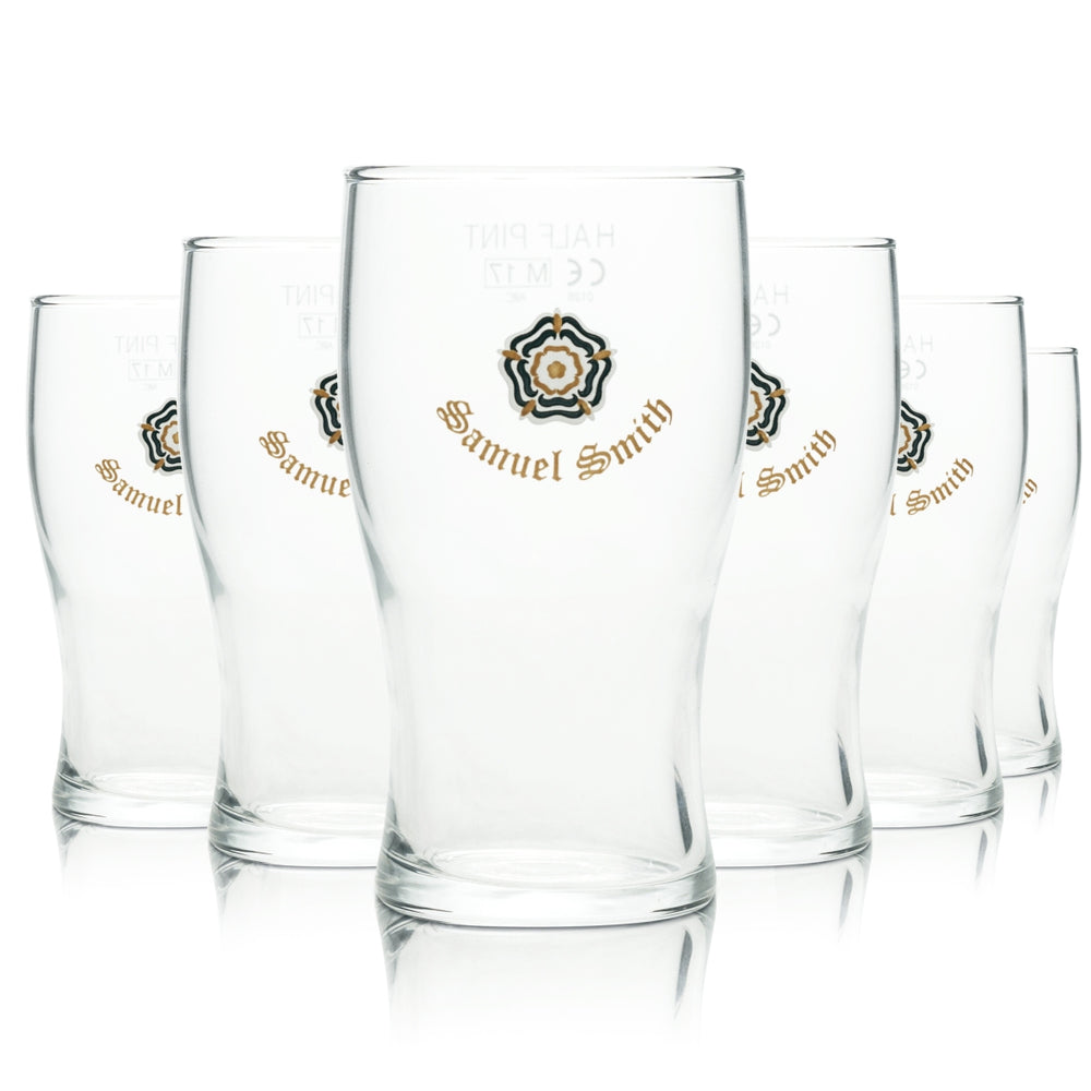 6 bicchieri da birra Samuel Smith da 0,3 l 1/2 pinta Craftbeer ARC England Willi Cup