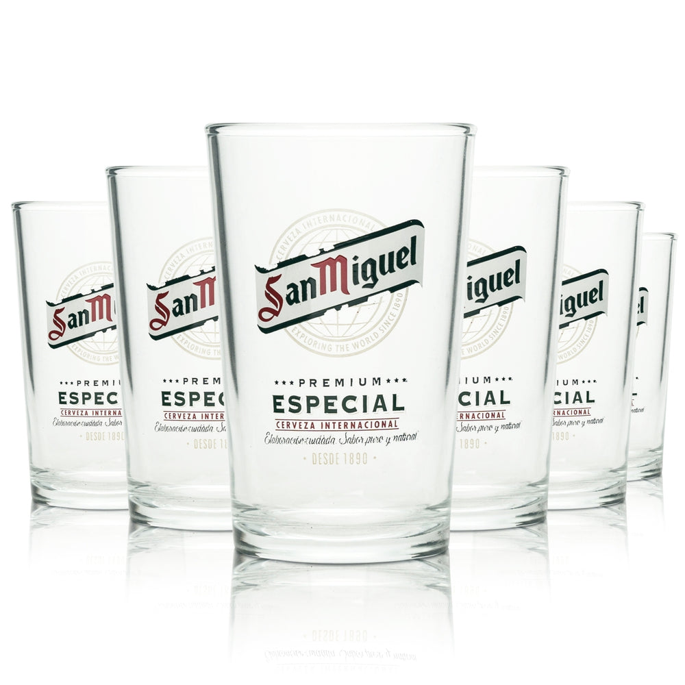 6 bicchieri da birra San Miguel 0,2 l bicchieri speciali per birra Espresso Cervaza Tumbler