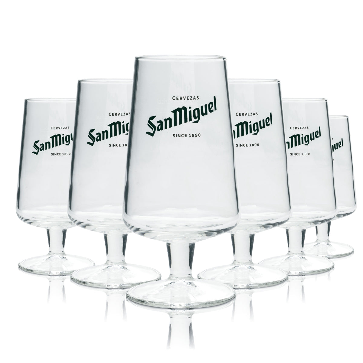 6 bicchieri da birra San Miguel 0,2 l, forma a tulipano, Spagna, vacanze, birra speciale – Vista 2