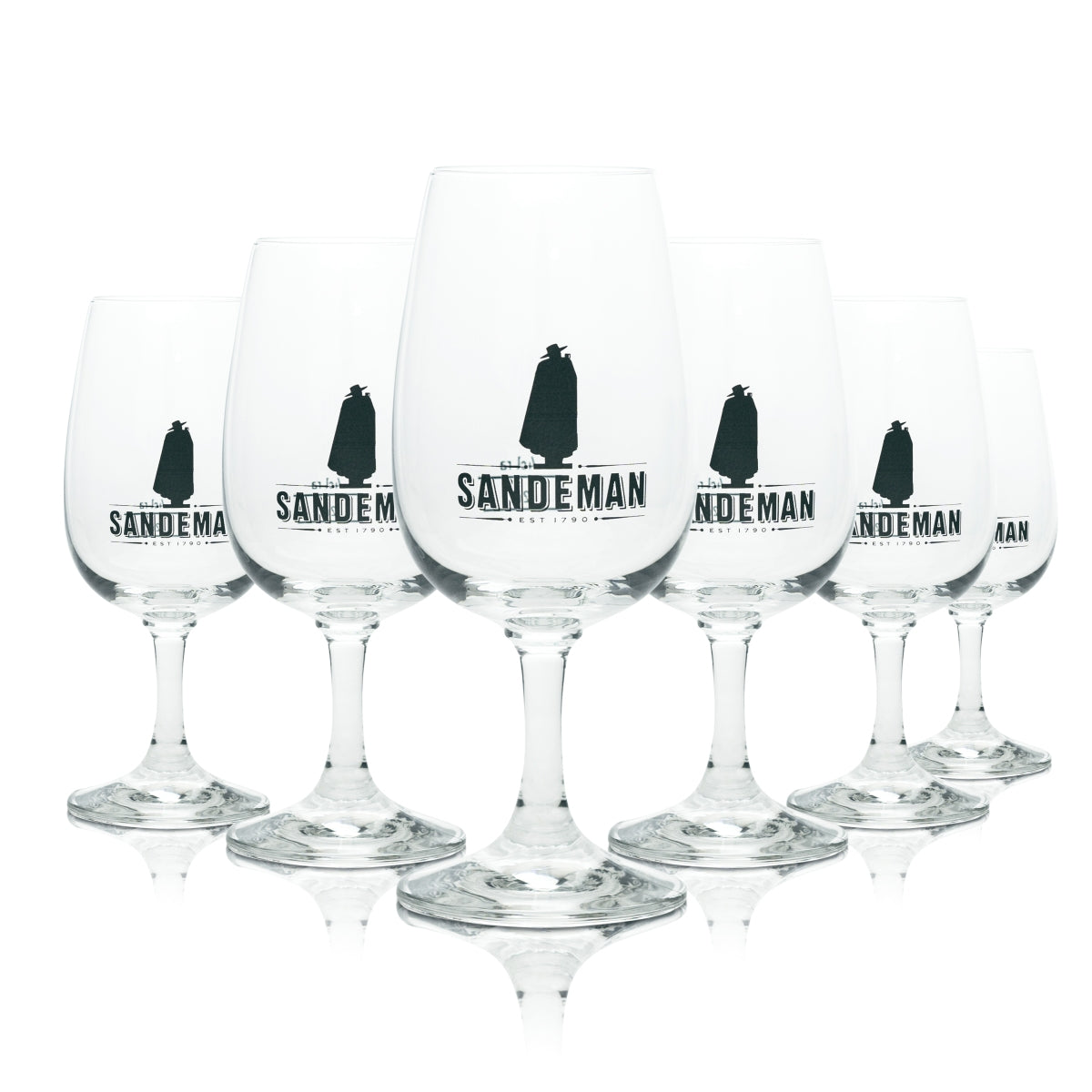 6 bicchieri da degustazione Sandeman Sherry Portwein con logo 200 ml per sommelier