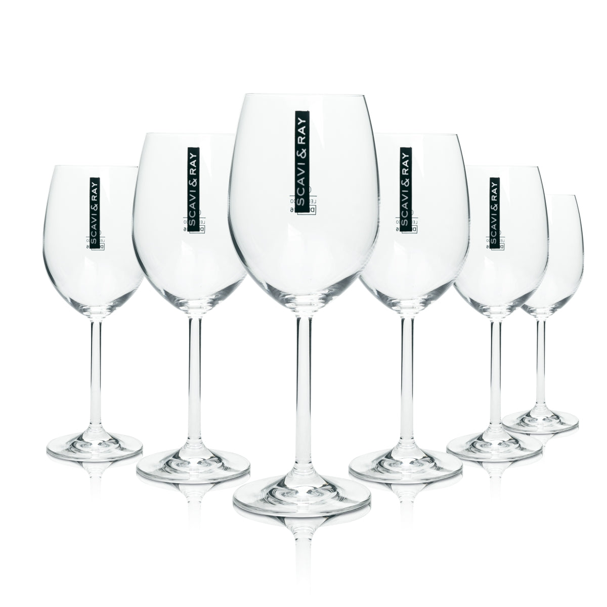6 bicchieri da vino Scavi & Ray 450 ml Leonardo con indicatore di livello 0,2 l Bicchieri Ice Hugo