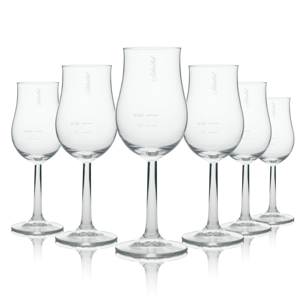 6 bicchieri da grappa Scheibel 0,14 l bicchiere da degustazione/calice "Bugatti" con quercia
