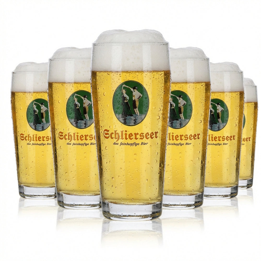 6 bicchieri Schlierseer da 0,25 l Willibecher Kindl Set di bicchieri da birra bianca Birrificio Baviera