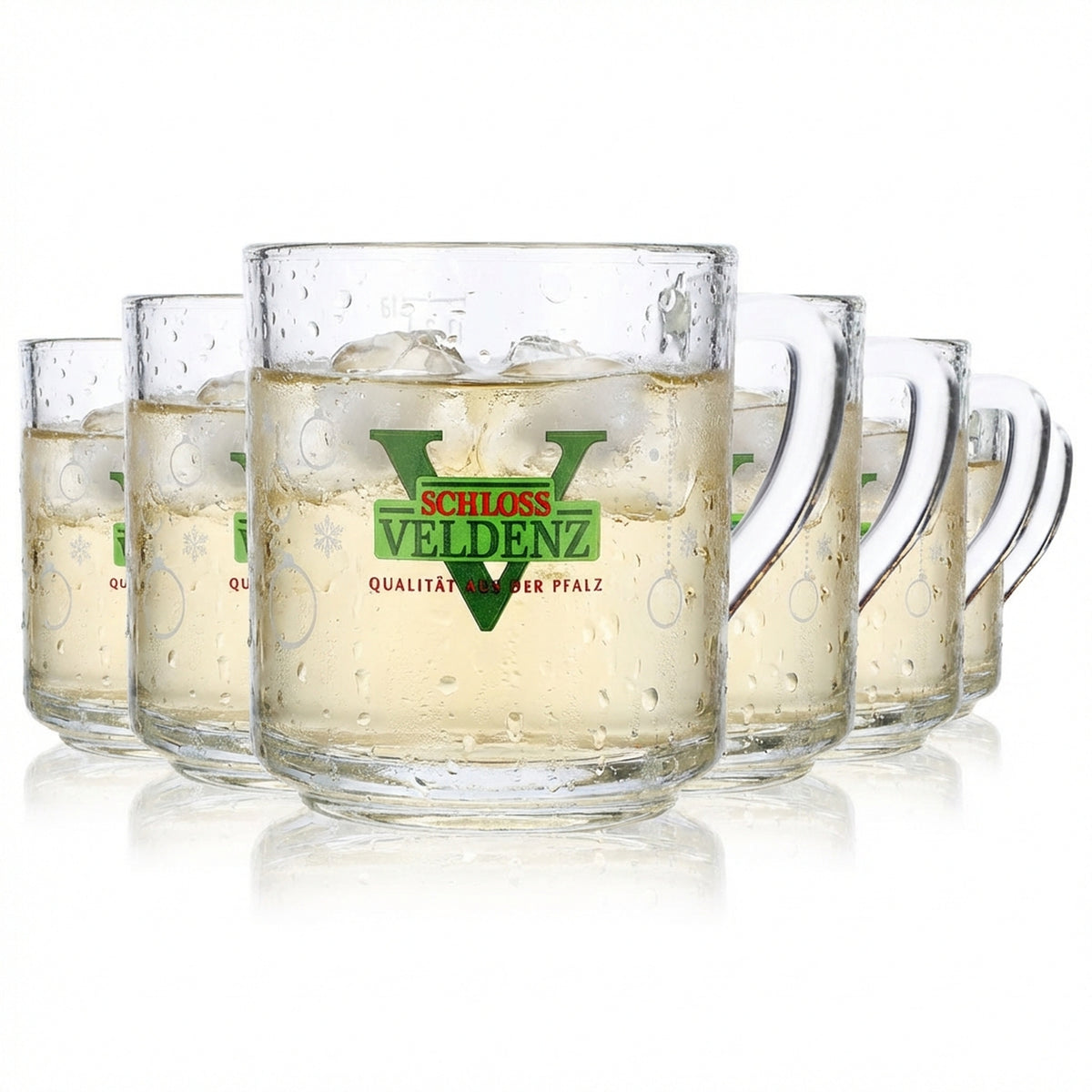 6x Castello di Veldenz Tazza per vin brulé Bicchiere da succo 0,2 l Tazza natalizia Rastal