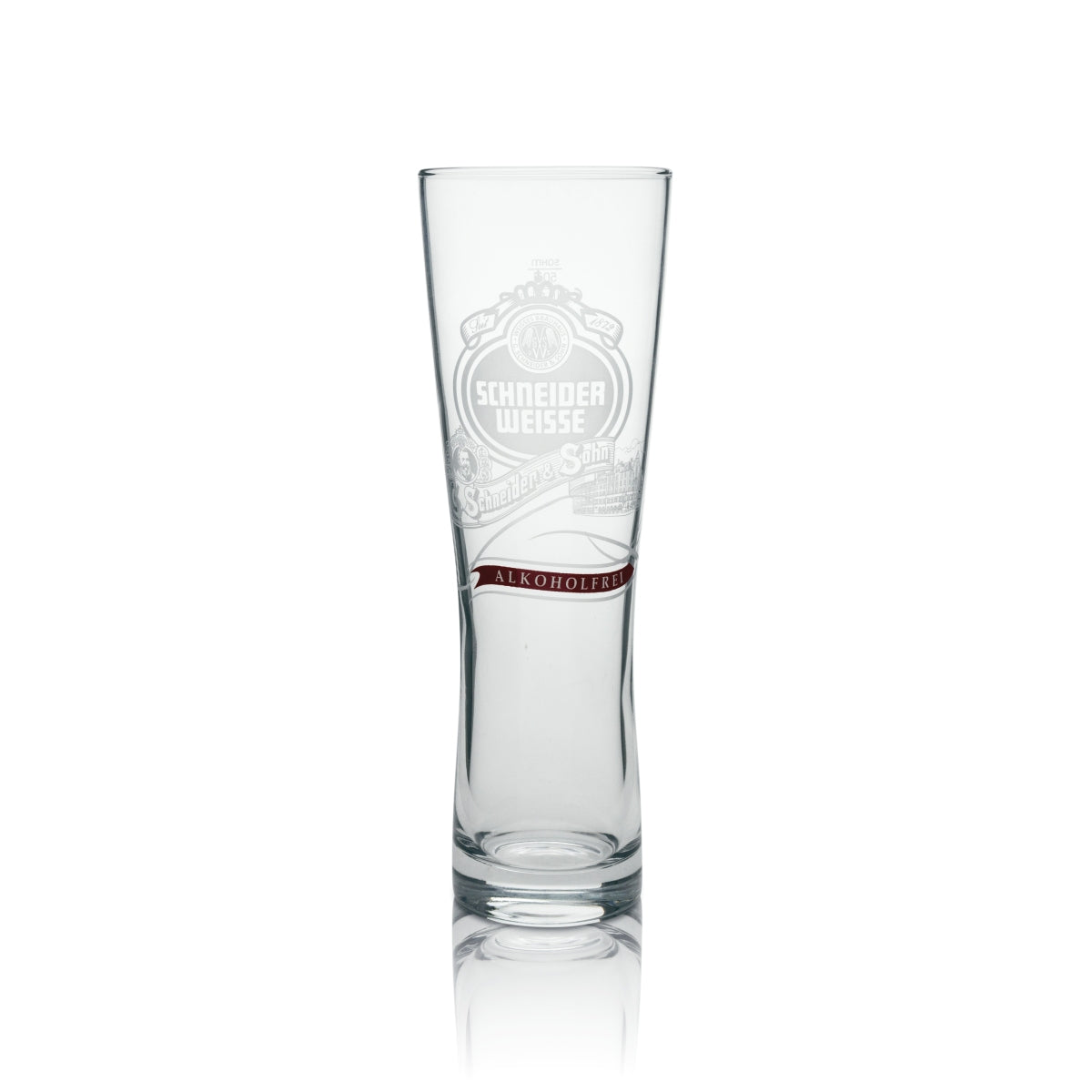 6x Schneider Weisse Bicchiere da birra Weißbier analcolica scritta rossa trasversale 0,5 l Sahm – Vista 2