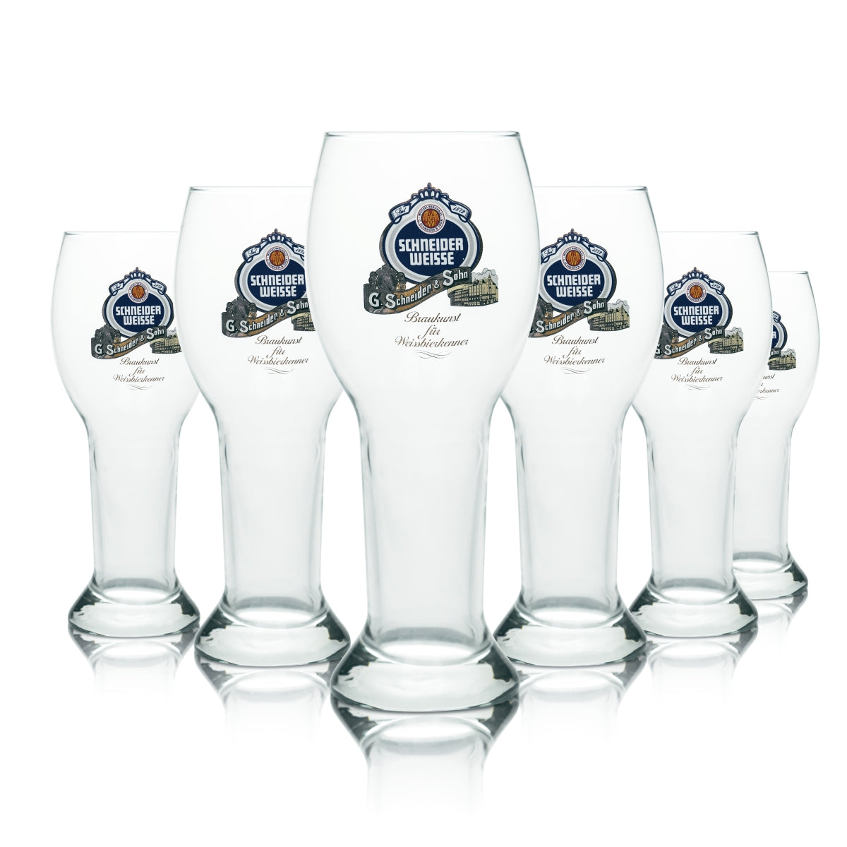 6x Schneider Weisse Bicchiere 0,5 l Birra bianca Lievito di frumento Bicchieri Birrificio Gastronomia