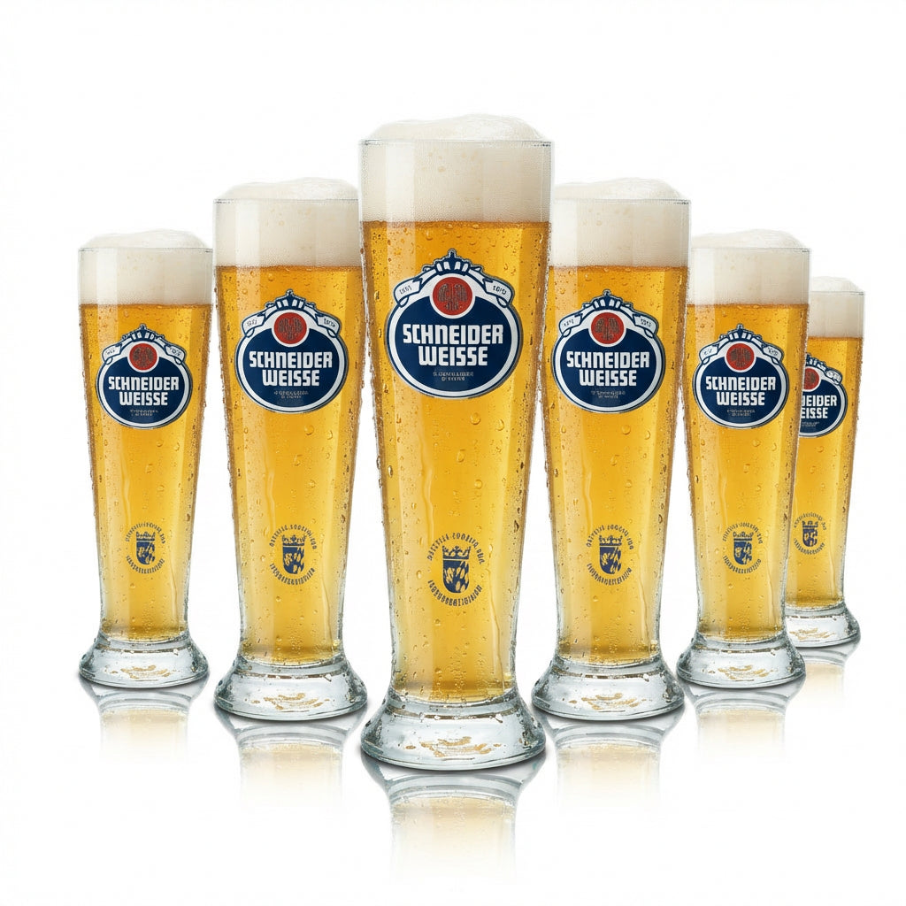 6 bicchieri Schneider Weisse per birra bianca da 0,5 l – calibrati, per birra Hefeweizen, ristorazione
