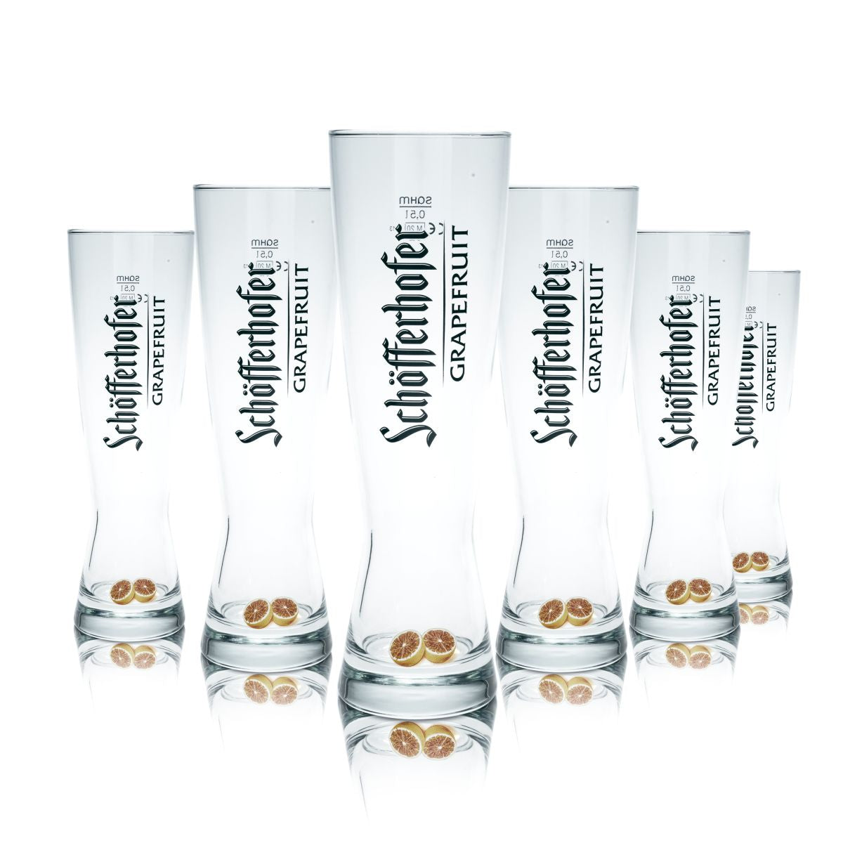 6 bicchieri da birra Schöfferhofer da 0,5 l Set di bicchieri da birra bianca Grapefruit Hefezweizen